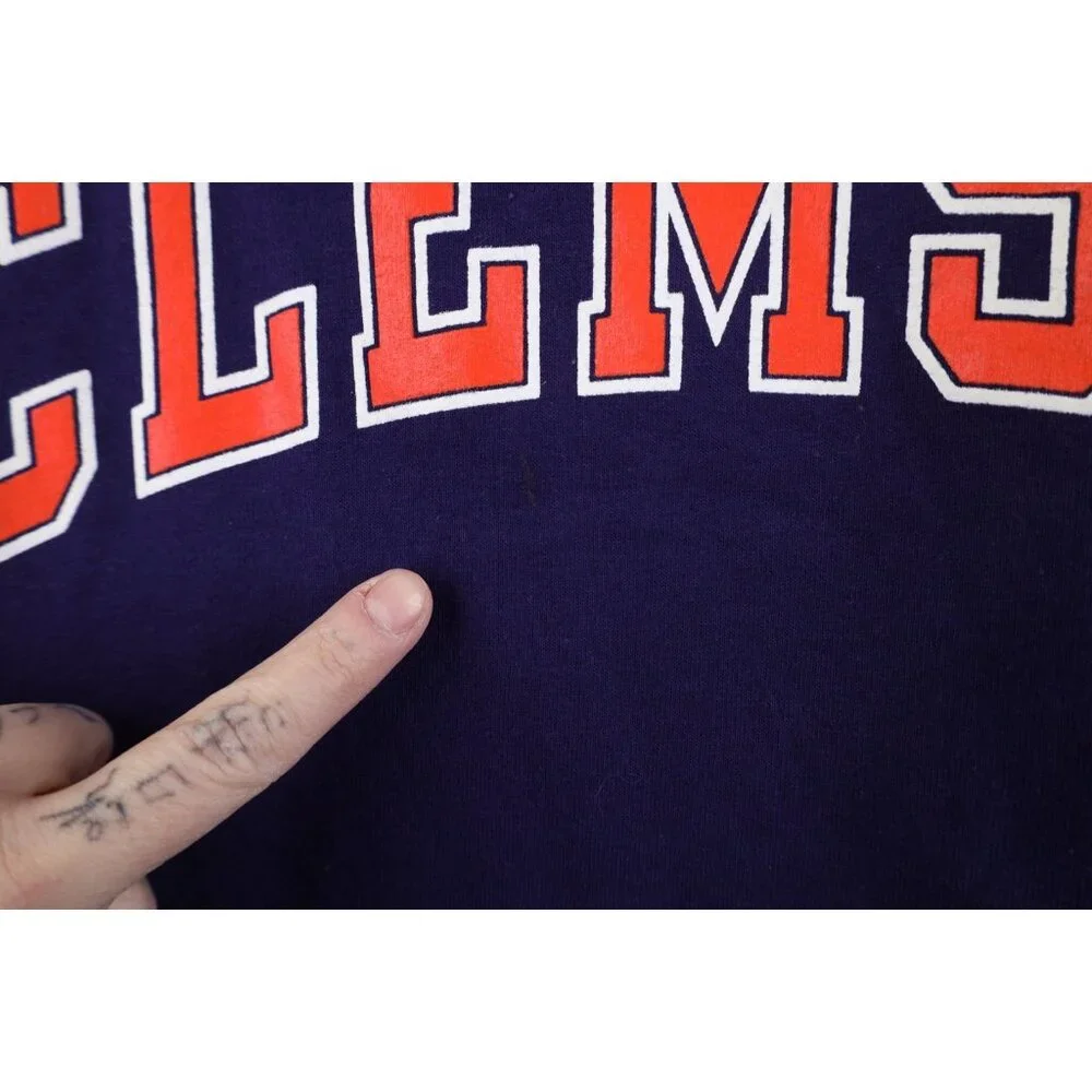 Vintage Y2K Champion Mens XL Spell Out Clemson University Short Sleeve T-Shirt - Picture 6 of 13